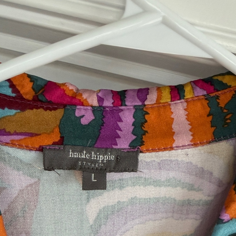 Haute Hippie Multicolor Abstract Blouse - Picture 2 of 3